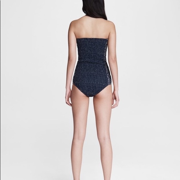 NWT Rag & Bone blue multi Aster Bodysuit in size 2. Brand new and never worn. - Picture 2 of 7